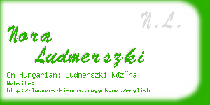 nora ludmerszki business card